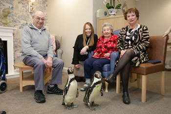 Phil Thelwell Mountbatten Grange customer relations manager Leahanne Wilkinson resident Annie Thelwell Helen Lilley LR 